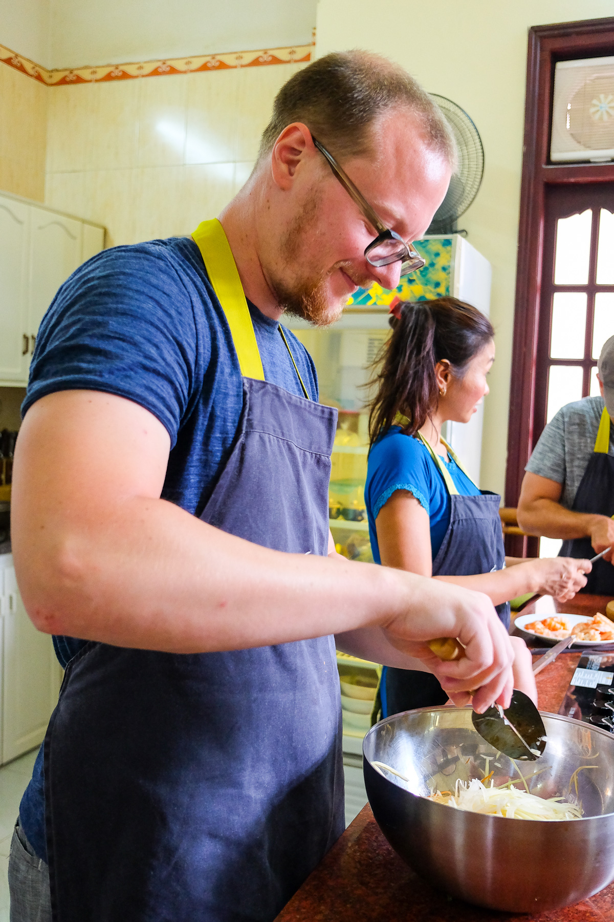 Marc war für den Shrimps-Salat zuständig.